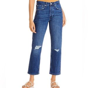 Rag & Bone Maya High-Rise Ankle Slim in color Emory